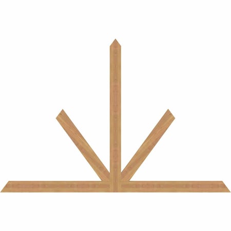 Ekena Millwork Saratoga Timber Gable Bracket, Western Red Cedar, 72"W x 48"H x 1 1/2"D x 3 1/2"F, 16/12 Pitch GBW072X48X0204SAR00SWR